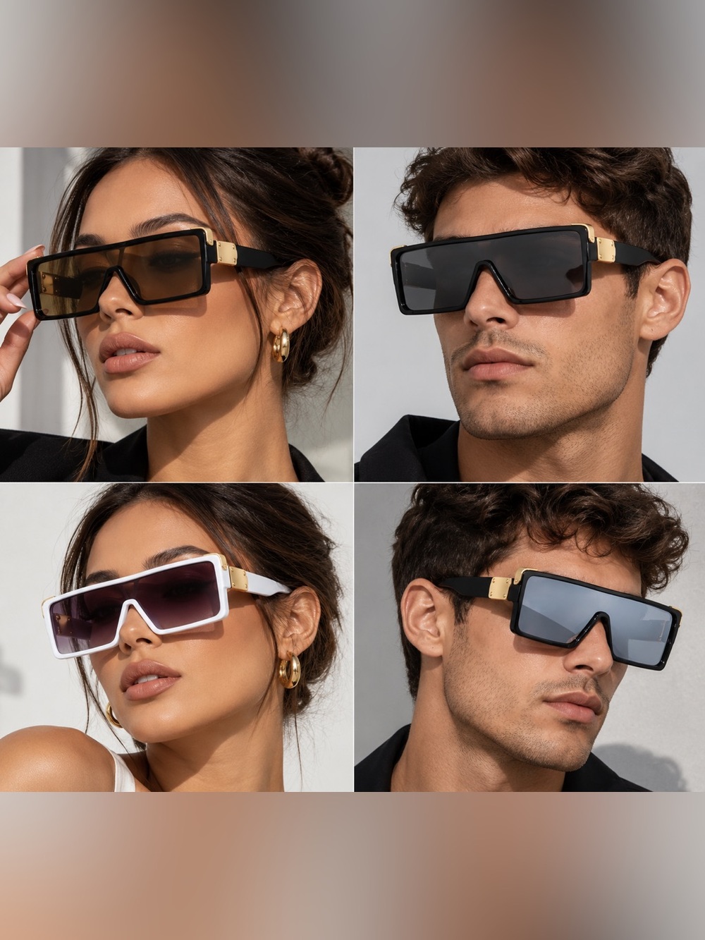 Infinite Frame Shield Sunglasses • Black Frame/Purple Lenses